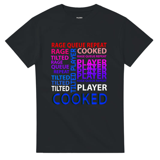 Tilted player glitch pop graphic tee